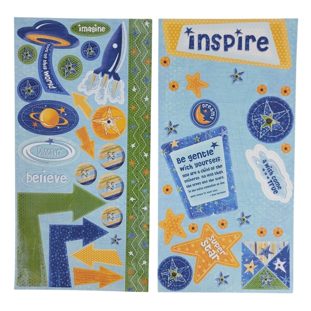Close to My Heart Reflections Stickease X7109C Blue Inspire Dreams Stars NEW